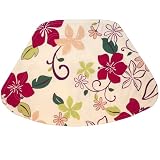 Cream, Burgundy & Lime Tropical Wedge-Shaped Placemat for Round Tables