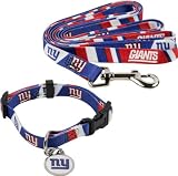New York Giants Dog Collar & Leash Set