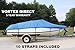 VORTEX HEAVY DUTY VHULL FISH SKI RUNABOUT COVER FOR 17 18 19' BOAT, BEST AVAILABLE COVER BLUE
