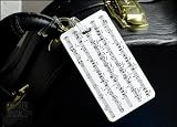 【送料無料】ネームタグ(IDタグ) おしゃれな楽譜柄 丈夫な樹脂製♪ 楽譜