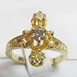 14K Yellow Gold Natural Champagne and Yellow Diamond Ring