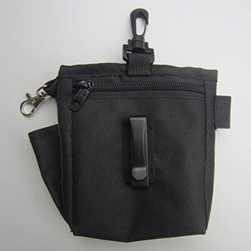 Adjustable Pet Treat Bag Mini Snack Bait Pouch Bag Storage Dog Cat Training Belt Bag Reward Food Biscuit Container Holder (Black)
