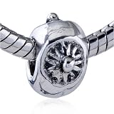 Pandora Bead & Bracelet Fit - Sun Sparkling Flower Pattern European Charm Beads Plated