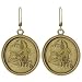 Georgia Bulldogs Vintage Antique Brass Earrings