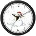 Snowman or Snow man with Scarf Christmas Theme Wall Clock by WatchBuddy Timepieces (Slate Blue Frame)