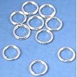 10 Round Split Ring Sterling Silver Beading Parts 7mm