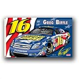 Greg Biffle #16 NASCAR 3' x 5' Premier 2-Sided Banner Flag