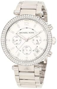 Michael Kors Parker Glitz Watch Silver Color