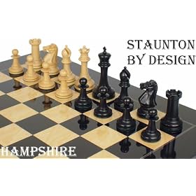 Hampshire Staunton Chess Set in Ebony and Boxwood - 4.4 King by thechessstore