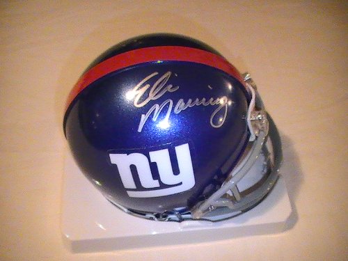 ELI MANNING SIGNED AUTO AUTOGRAPHED NEW YORK GIANTS MINI HELMET W/ COA AND HOLOGRAM