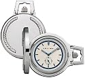 Colibri Static Collection Stainless Steel & Sterling Silver Quartz Pocket Watch PWQ099500S