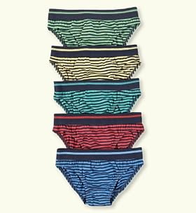 5 Pack - Pure Cotton Stripe Slips
