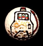 GOLF BALL - HAND PAINTED - DESIGN: CASINO MAGIC SLOTS