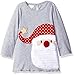 Mud Pie Toddler Girls' Tunic Playwear, Grey Santa, 2T/3T