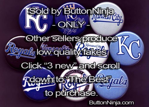 Set of 10 Kansas City Royals Pins 1.25