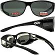 Global Vision Escort Fit Over Glasses Sunglasses with Smoked Lenses Has Matching Side Lens Meets ANSI Z87.1-2003 Standards for Safety Eyewear