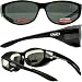 Escort Safety Glasses Fits Over Most Prescription Eyewear Smoke Lenses Has Matching Side Lens to Keep Sun From Coming in on the Sides Great for a Person Who Is Sensitive to Light