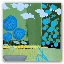 Blue Roses II by Miguel Paredes 12"x12" Art Print Poster Latin