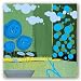 Blue Roses II by Miguel Paredes 12"x12" Art Print Poster Latin