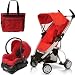 Quinny CV080RLRTRV Zapp Xtra Travel system with diaper bag and car seat - Rebel Red