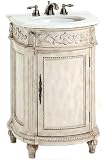 Chelsea 22w Single Sink Cabinet With White Granite Top, WHITE, ANTIQUE IVORY
