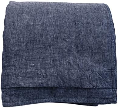 Linoto 100% Linen Duvet Cover, Soft and Breathable Bedcover, King Size Bedding, 106 x 94, Indigo