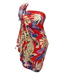 LALEELA HOT animaux Rouge Imprimé Paréo Pareo Wrap plage Cover Up Cadeau Saint - Valentine Valentin