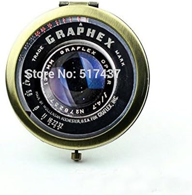 easyLife Black Old Camera Pocket Mirror Photographer Silver Jewelry Makeup Mirror Personalized Compact Mirror