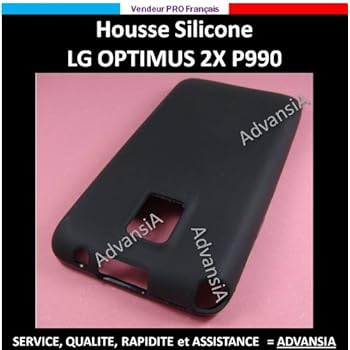 Housse coque etui silicone LG OPTIMUS X2 P990 Noir [Appareils électroniques]