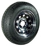 13 x 4.5 Chrome Modular Trailer Wheel with radial ST17580R13C Tire Mounted (5-4.5 bolt circle)