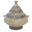 Handmade Carved Stone Box Container with Birds and Decorative Patterns VIETNAM