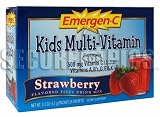 Emergen-C Kids Multi-Vitamin Fizzy Drink Mix, 500 mg, Strawberry, 0.3-Ounce Packets in 36-Count Boxes