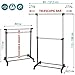 Tatkraft Saturn Two-level Garment Rack Clothes Rail Clothes Rack on Wheels with Extensible Rods
