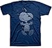 Peanuts Snoopy Hug Men's Navy T-shirt
