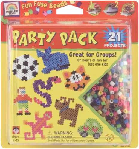 Childrens Toyshop  Toys : Perler Fun Mix Party Pack-3000 Beads+6 Pegboards