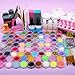 Acrylic Powder Nail kit with 78 Color Acrylic Nail Glitter Powder Mini-ball Velvet Stripeand and Acrylic Liquid Acrylic Nail Art Tools Kit Set