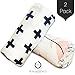 Kaydee Baby Organic Muslin Cotton Swaddle Blankets - Set of 2-47x47 Inch Large Unisex Swaddling Blanket - Different Options Available (Swiss Cross & Arrows)