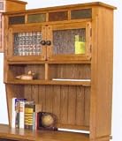 Rustic Oak Corner Office Right Hutch