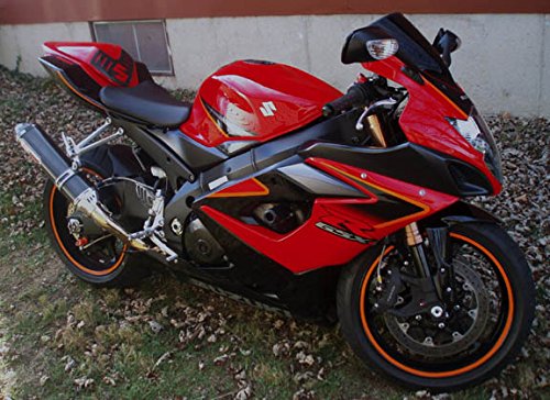 Tapeworks Graphics 6139 - Reflective Orange Rimstripes, 60" Length, 1/4" Width (1 Set = 5 Stripes) 6139-1/4