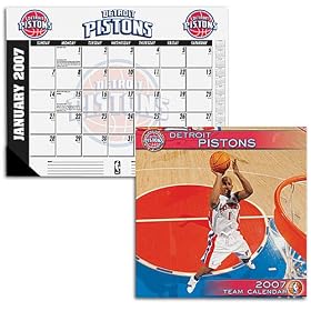 JF Turner Detroit Pistons 2007 Wall and Desk Calendar Set