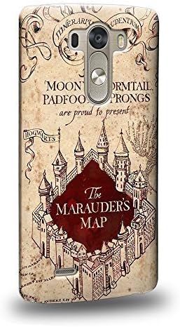 Case88 Premium Designs Harry Potter &amp; Hogwarts Collections Marauder's Map Protective Snap-on Hard Back Case Cover for LG G3