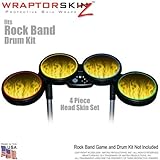 Fire Yellow Skin by WraptorSkinz fits Rock Band Drum Set for Nintendo Wii, XBOX 360, PS2 & PS3 (DRUM