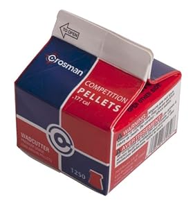 Crosman .177 Cal, 7.4 Grains, Wadcutter, 1250ct