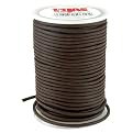 Leather Factory Brown Round Leather Lace Spool - 2mm Wide 25 Yard