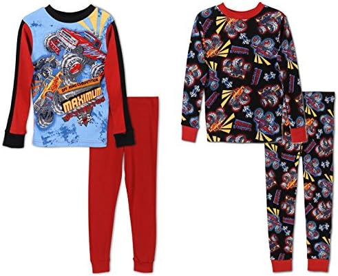Maximum Destruction 4 piece Boys Pajama Set, Kids Size 8