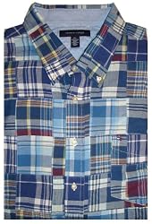 Men's Tommy Hilfiger Button Down Shirt Blue Blend Size XXL