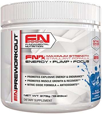FNrx Preworkout Energy+Pump+Focus Maximum Strength Stimulant Formula (Blue Raspberry)