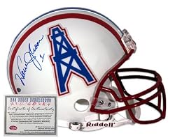 Warren Moon Houston Oilers NFL Hand Signed Full Size Deluxe Replica Football Helmet