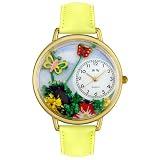 Whimsical Watches Women's Butterflies Green Yellow Leather Watch #G1210001