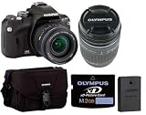 Olympus Evolt E-410 10MP Digital SLR Camera W/ 14-42mm f/3.5-5.6 and 40-150mm f/4.0-5.6 Zuiko Lenses + Olympus E-System Travel D-SLR Gadget Bag 260248 + Rechargable Lithium-Ion Battery + Olympus 2GB XD Memory Card + Willoughbys Starter Kit